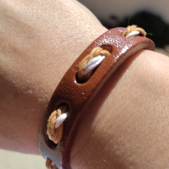 Genuine Leather Bracelet #1 Handmade!!! - Picture 1 of 5